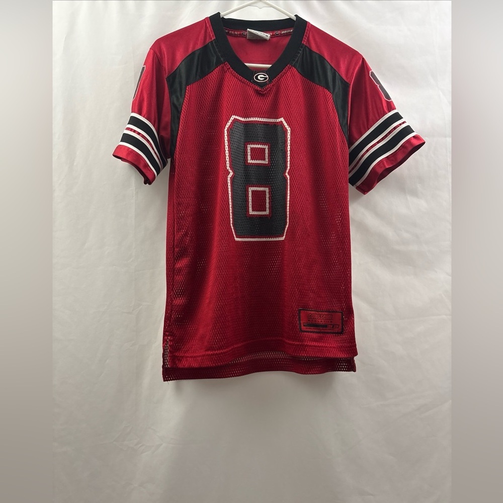 Georgia Bulldogs Jersey Youth M (12/14) Red #8 NCAA Football Colosseum NCAAF SEC